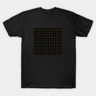 Black & Gold Stitch Pattern T-Shirt